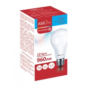 Лампа светодиодная A60 10W E27 6500К (800Lm) АБВ LED лайт