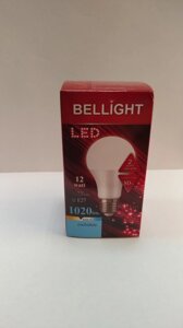 Лампа светодиодная A60 12W E27 3000к (960lm) bellight
