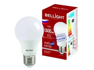 Лампа светодиодная A60 15W E27 4000к (1300lm) bellight