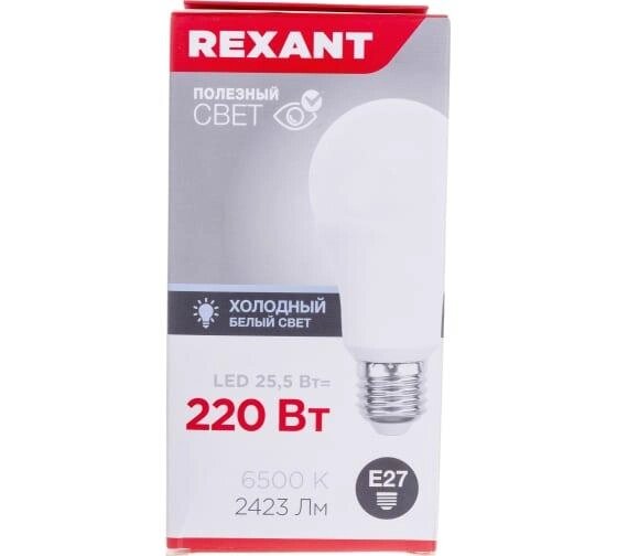 Лампа светодиодная A80 25,5W E27 6500К REXANT от компании Магазин Дэмакс - фото 1