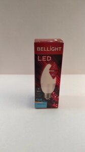 Лампа светодиодная свеча C37 7W E27 3000K bellight