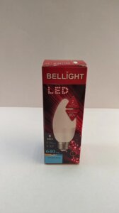Лампа светодиодная свеча C37 8W E27 3000K bellight