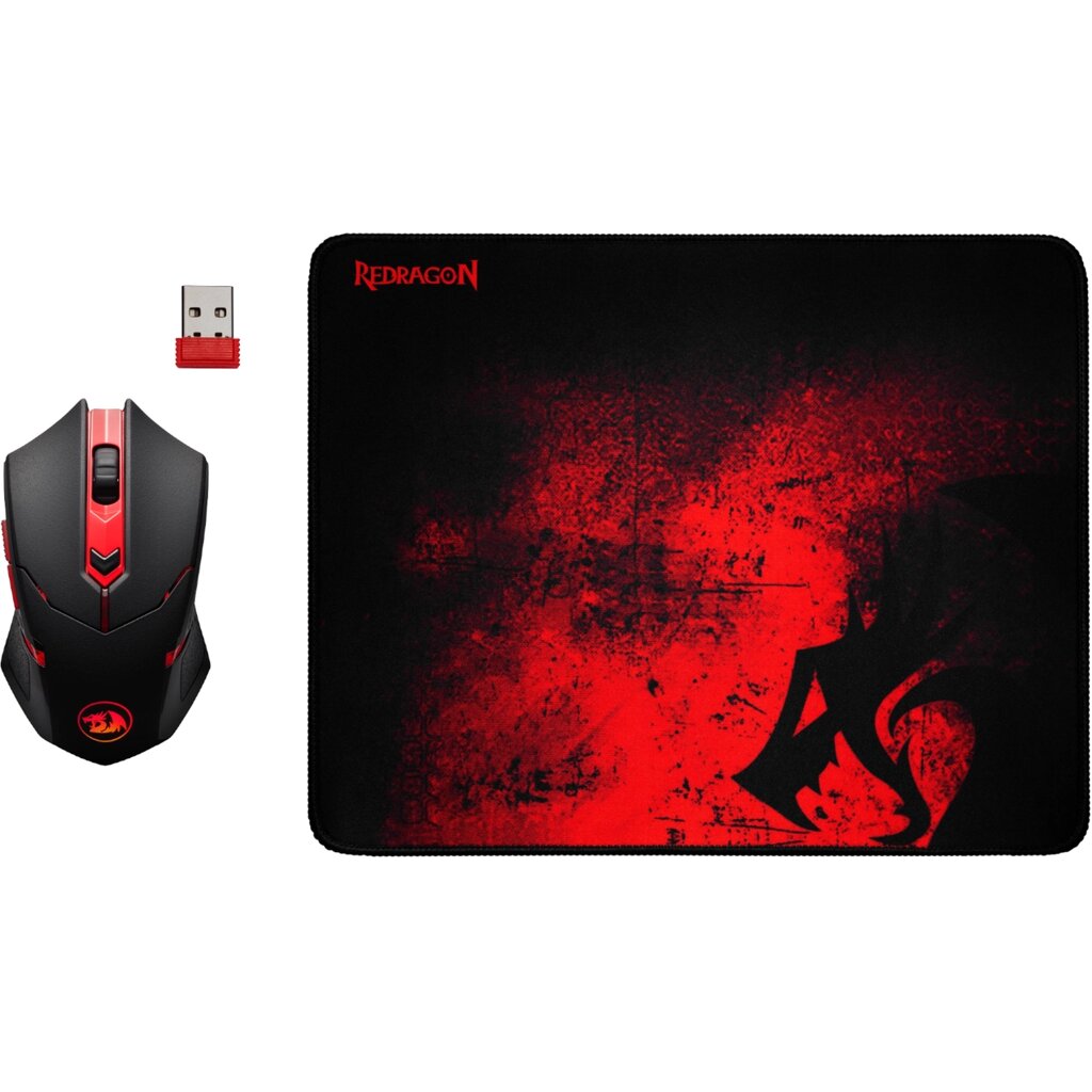 Мышь беспроводная игровая Redragon + Коврик M601WL-BA, 6 кнопок 2400 dpi, 78227 от компании Магазин Дэмакс - фото 1