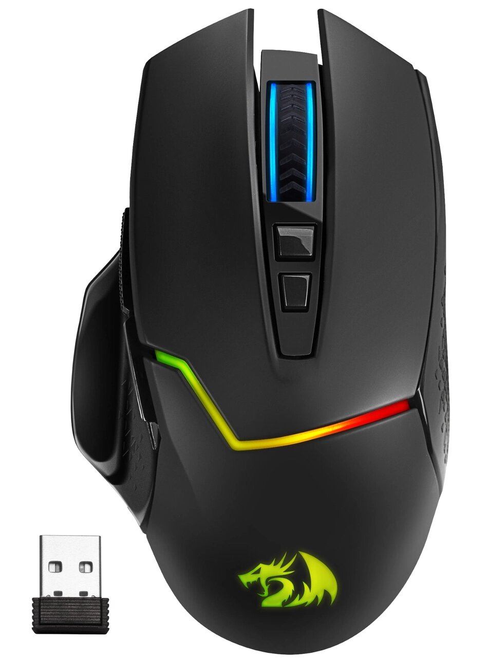 Мышь беспроводная игровая Redragon Mirage Pro RGB 15м 9 кнопок 8000dpi 71432 от компании Магазин Дэмакс - фото 1