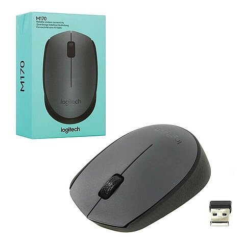 Мышь беспроводная Logitech M170 Gray от компании Магазин Дэмакс - фото 1