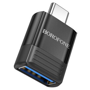 OTG адаптер type-C borofone BV18 USB 3.0 черный