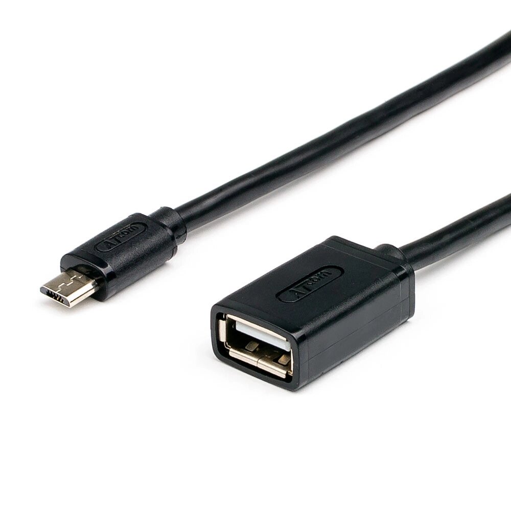 OTG Кабель Micro USB 0.1м ATCOM AT3792 от компании Магазин Дэмакс - фото 1