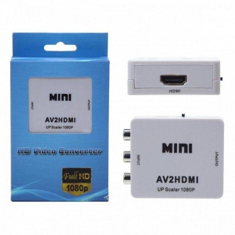 Переходник конвертер 3RCA на HDMI mini от компании Магазин Дэмакс - фото 1