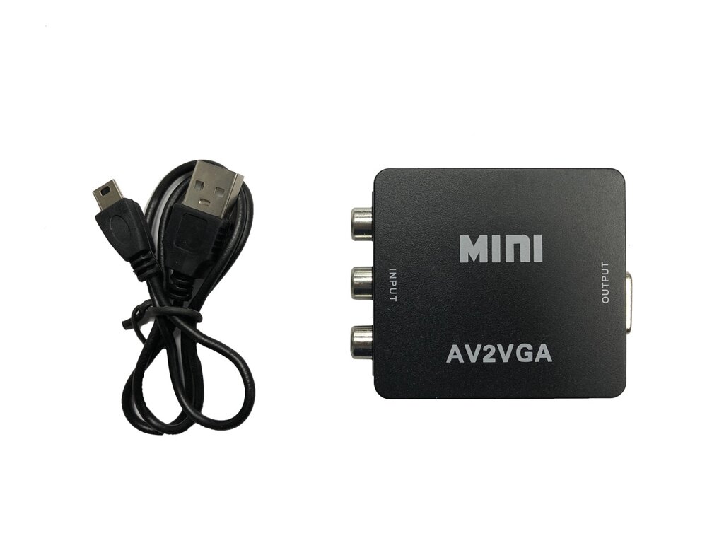 Переходник конвертер 3RCA на VGA mini от компании Магазин Дэмакс - фото 1