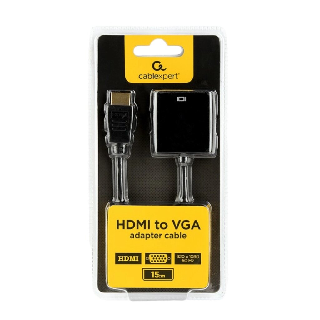 Переходник конвертер HDMI - VGA Cablexpert A-HDMI-VGA-04, длина 0,15 м от компании Магазин Дэмакс - фото 1