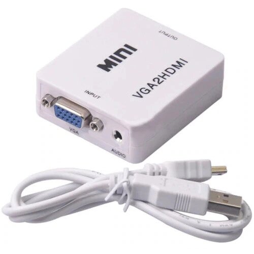 Переходник конвертер VGA на HDMI (Mini VGA to HDMI) от компании Магазин Дэмакс - фото 1