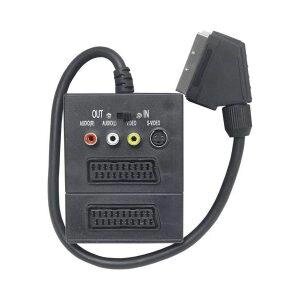 Переходник SCART - 2 гнезда SCART + 3 гнезда RCA + svhs LX8008S