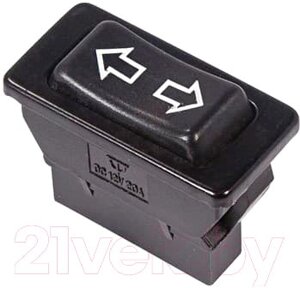 Переключатель клавишный стеклоподъемника 12V 20А (5с) (ON)-OFF-(ON) черный 36-4410
