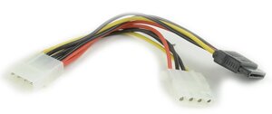 Кабель силовой SATA + Molex (1 Molex - 1 SATA + 1Molex) Cablexpert CC-SATA-PSY2