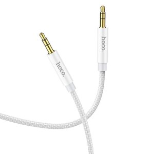 Кабель AUX Hoco UPA19 jack (M) - jack (M) 3.5mm (2.0 м) нейлон серебро