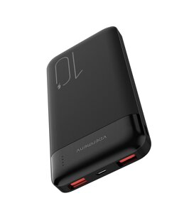 PowerBank VDENMENV DP36 10000mAh черный (Вход: Micro-USB/Type-C: 5V/2A. Выход: USB 1/2:2.1A)