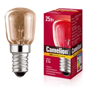 Лампа накаливания для холодильника и декор. Подсветки 25W E14 230V Camelion (13649)