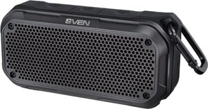 Портативная колонка SVEN PS-240 Черная (12W, BT, FM, USB, TF, IPX7, 2000mAh)