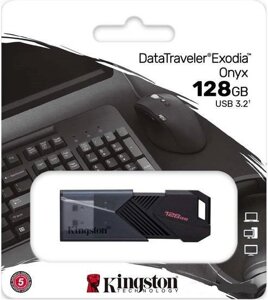 USB Flash накопитель 3.2 128GB Kingston DataTraveler Exodia Onyx DTXON/128GB