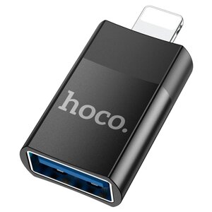 OTG адаптер Lightning HOCO UA17 Черный