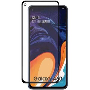 Защитное стекло Samsung A60 (Черное) с полной проклейкой EXPERTS FULL SCREEN GLASS 9D