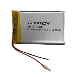 Аккумулятор Li-Po LP754061 3,7V 2300 mAh Robiton