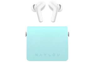 Наушники беспроводные Bluetooth Haylou T87 Lady Bag Голубой