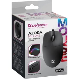 Мышь Defender Azora MB-241 3 кнопки 1200dpi Черный 52241