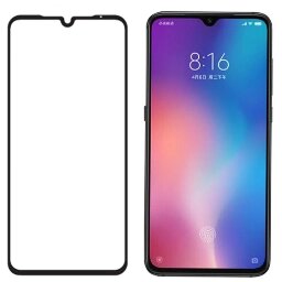 Защитное стекло Xiaomi Mi 9 (Черное) с полной проклейкой EXPERTS FULL SCREEN GLASS 9D