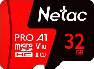 Карта памяти MicroSDHC 32GB Class 10 UHS-I (U3) (без адаптера) Netac Extreme Pro