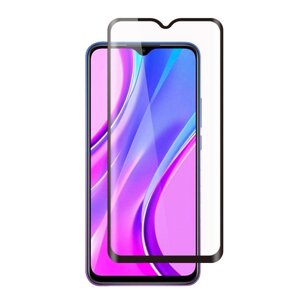 Защитное стекло Xiaomi Redmi 9 / Redmi 9T / POCO M3 (Черное) с полной проклейкой EXPERTS FULL SCREEN