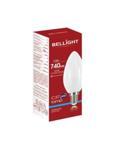 Лампа светодиодная Свеча C37 10W E14 6500K BELLIGHT