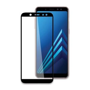 Защитное стекло Samsung A7 A750 (Черное) с полной проклейкой EXPERTS FULL SCREEN GLASS 9D