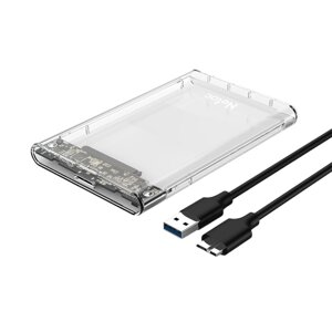 Внешний корпус 2.5" NETAC WH11 NT07WH11-30CC USB 3.0, SATA, Type-С, прозрачный