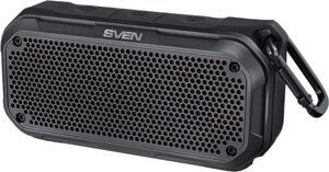 Портативная колонка SVEN PS-240 черная (12W, BT, FM, USB, TF, IPX7, 2000mah)