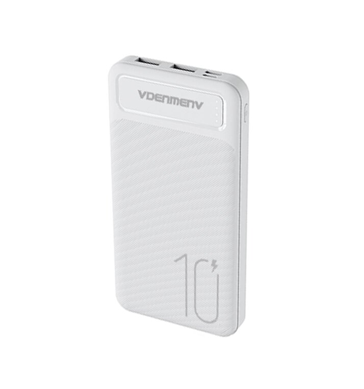 PowerBank VDENMENV DP09 10000mAh белый (Вход: Micro-USB/Type-C: 5V/2A. Выход: USB  1/2:2.1A) от компании Магазин Дэмакс - фото 1