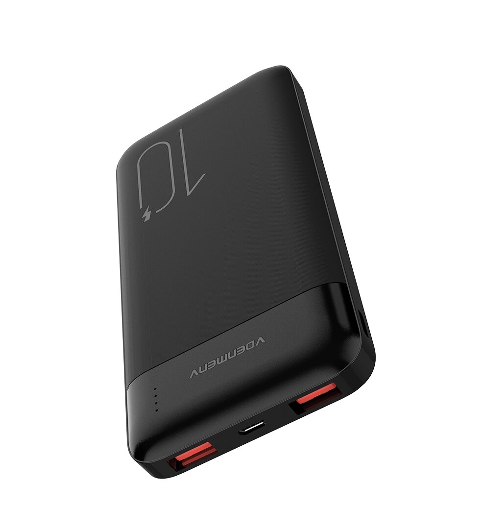 PowerBank VDENMENV DP36 10000mAh черный (Вход: Micro-USB/Type-C: 5V/2A. Выход: USB  1/2:2.1A) от компании Магазин Дэмакс - фото 1