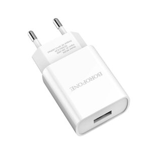 Сетевое зарядное устройство BOROFONE BA20A Sharp 1xUSB 2.1A Белое