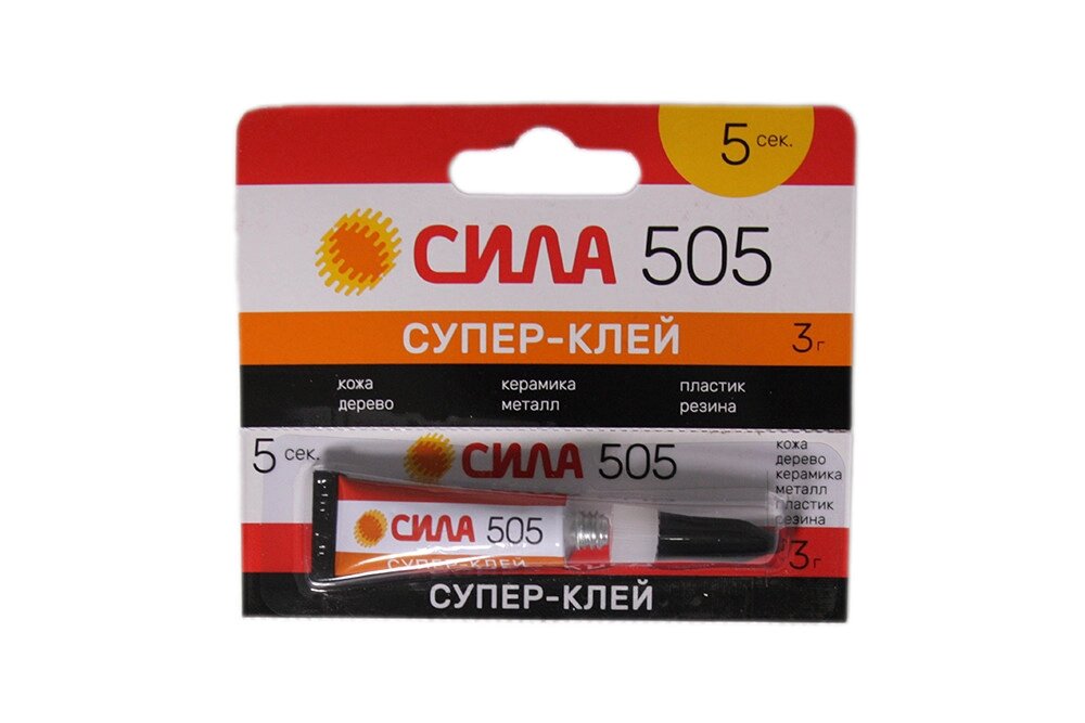 Супер клей СИЛА 505 3 гр. BL-12 от компании Магазин Дэмакс - фото 1