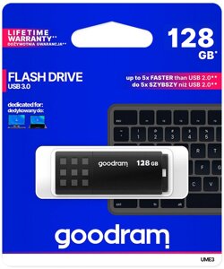 USB flash накопитель 3.0 128GB goodram UME3 BLACK