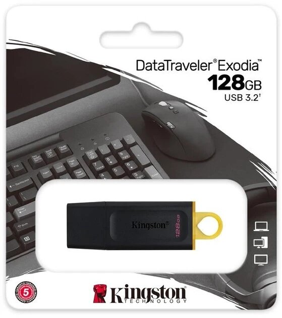 USB Flash накопитель 3.2 128GB Kingston DataTraveler Exodia DTX/128GB от компании Магазин Дэмакс - фото 1