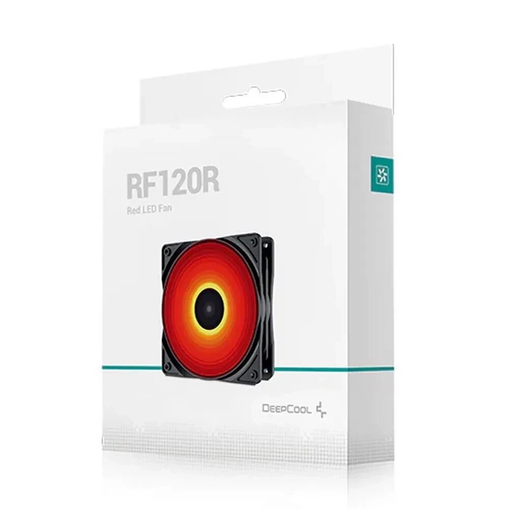 Вентилятор 120х120х25 DeepCool RF120R гидродинамический 4pin, красный (DP-FLED-RF120-RD) от компании Магазин Дэмакс - фото 1