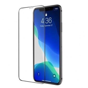 Защитное стекло iPhone XR/11 (Черное) с полной проклейкой HOCO G10 от компании Магазин Дэмакс - фото 1