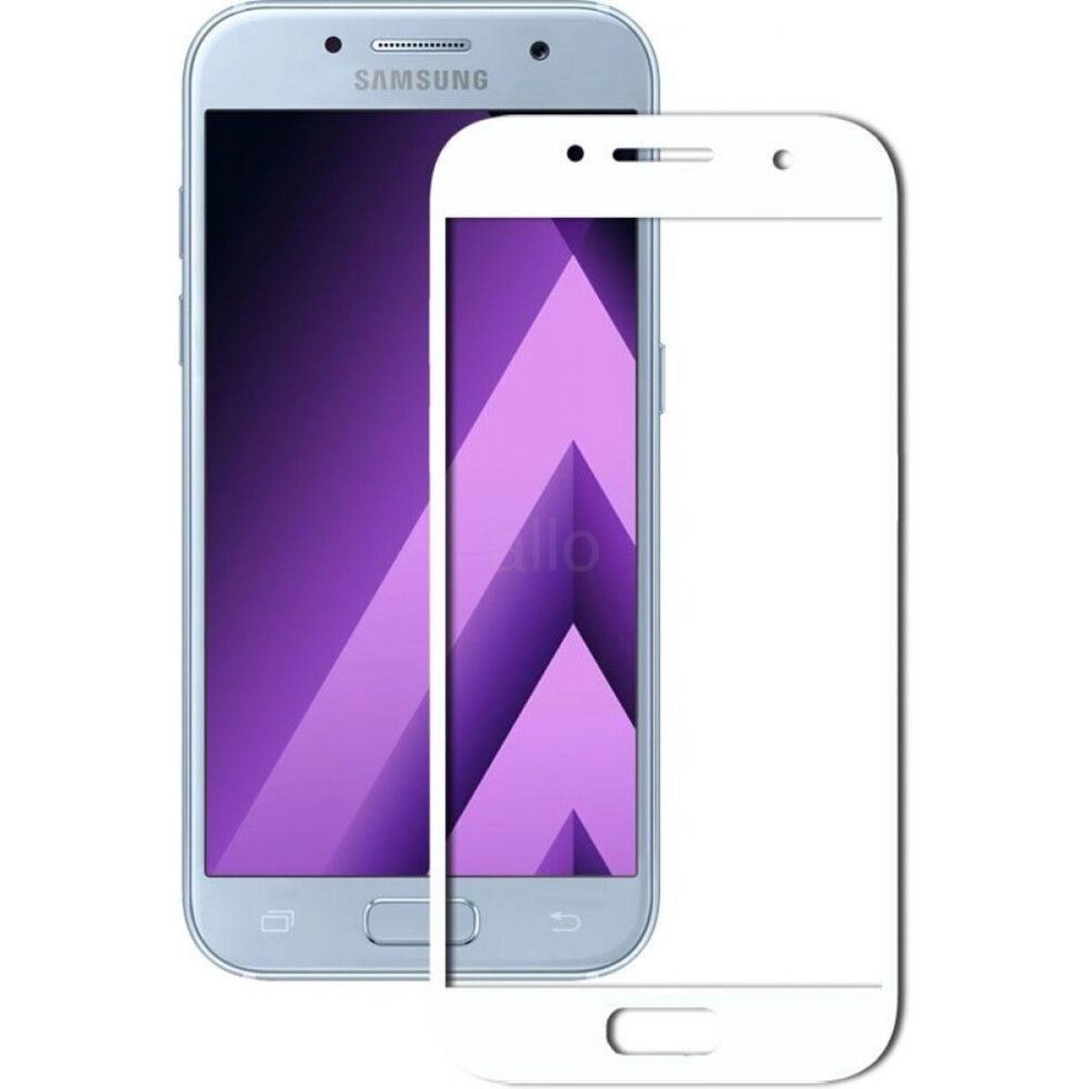 Защитное стекло Samsung A7 A720F (2017) (Белое) с полной проклейкой EXPERTS FULL SCREEN GLASS 9D от компании Магазин Дэмакс - фото 1