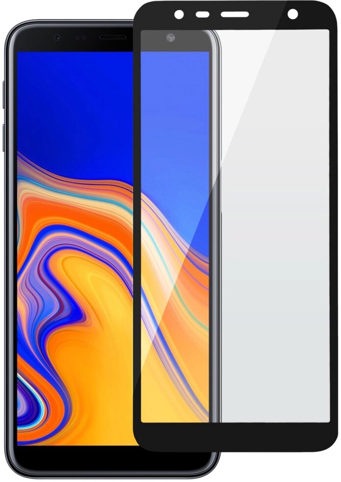 Защитное стекло Samsung J6+ J610 (Черное) с полной проклейкой EXPERTS FULL SCREEN GLASS 9D от компании Магазин Дэмакс - фото 1