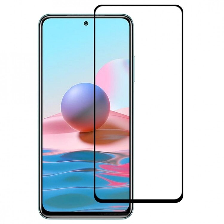 Защитное стекло Xiaomi Redmi Note 10 (4G) (Черное) с полной проклейкой EXPERTS FULL SCREEN GLASS 9D от компании Магазин Дэмакс - фото 1