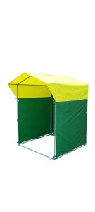 Торговая палатка "Домик" Митек 1,5х1,5 (желто-зеленый)