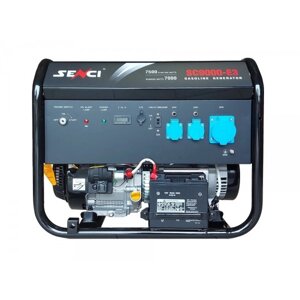 Бензогенератор Senci SC9000-E3 ДУ (7.5 кВт, E-start AVR 9.5 ч работы, топл. бак 25 л, вес 101 кг, автозапуск)