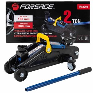 Домкрат Forsage F-TA82008 подкатной гидравлический 2т (h min 135мм, h max 300мм)