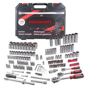 Набор инструментов FORCEKRAFT FK-41723-5 172пр. 1/4, 3/8, 1/2(6гр.)(4-32мм)